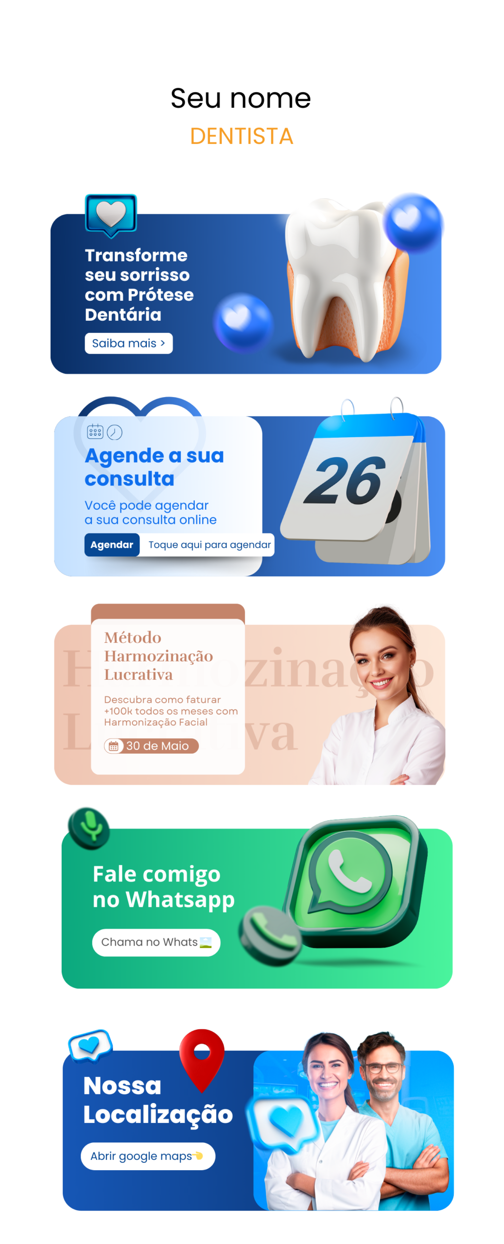 MODELO 6 - DENTISTA - LINK DA BIO